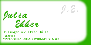 julia ekker business card